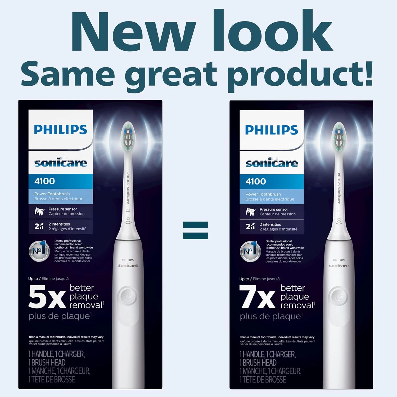 Philips Sonicare 4100 Power Toothbrush, White, Plus Brush Head Case