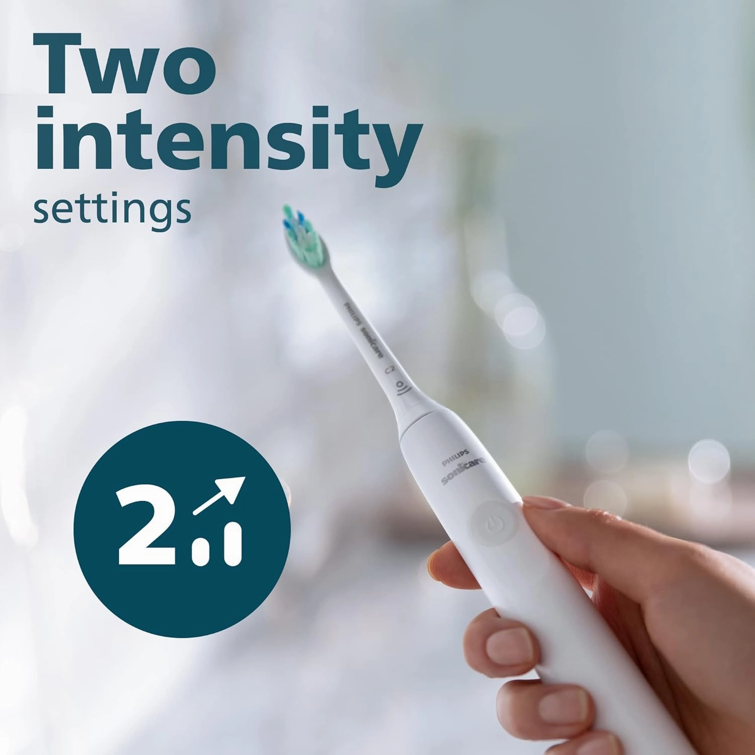Philips Sonicare 4100 Power Toothbrush, White, Plus Brush Head Case