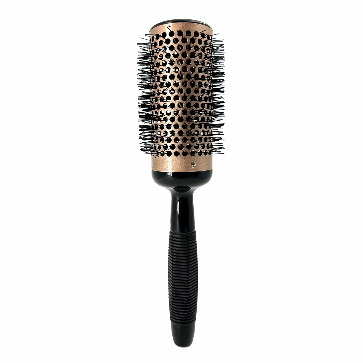 Phillips Brush Luxe Vented Thermal Round 1 Brush - 2.75 inch Diameter Vented Barrel Brush with Heat Retaining Aluminum Core, Sleek Rose Gold & Black Colorway