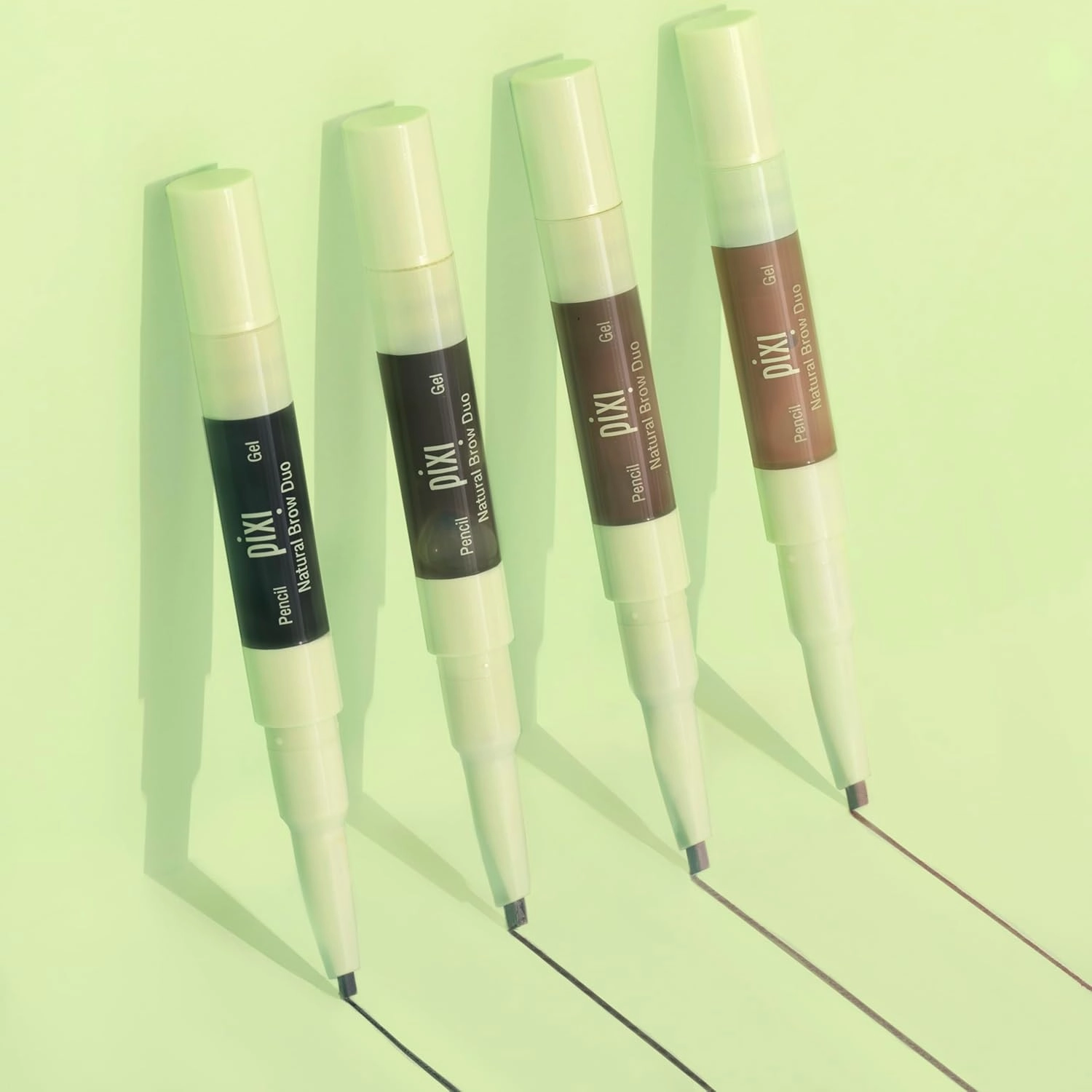 Pixi Natural Brow Duo - Deep Brunette, Precision Pencil & Tinted Gel, Waterproof Brow Shaper for All-Day Hold, Paraben-Free, 0.2oz