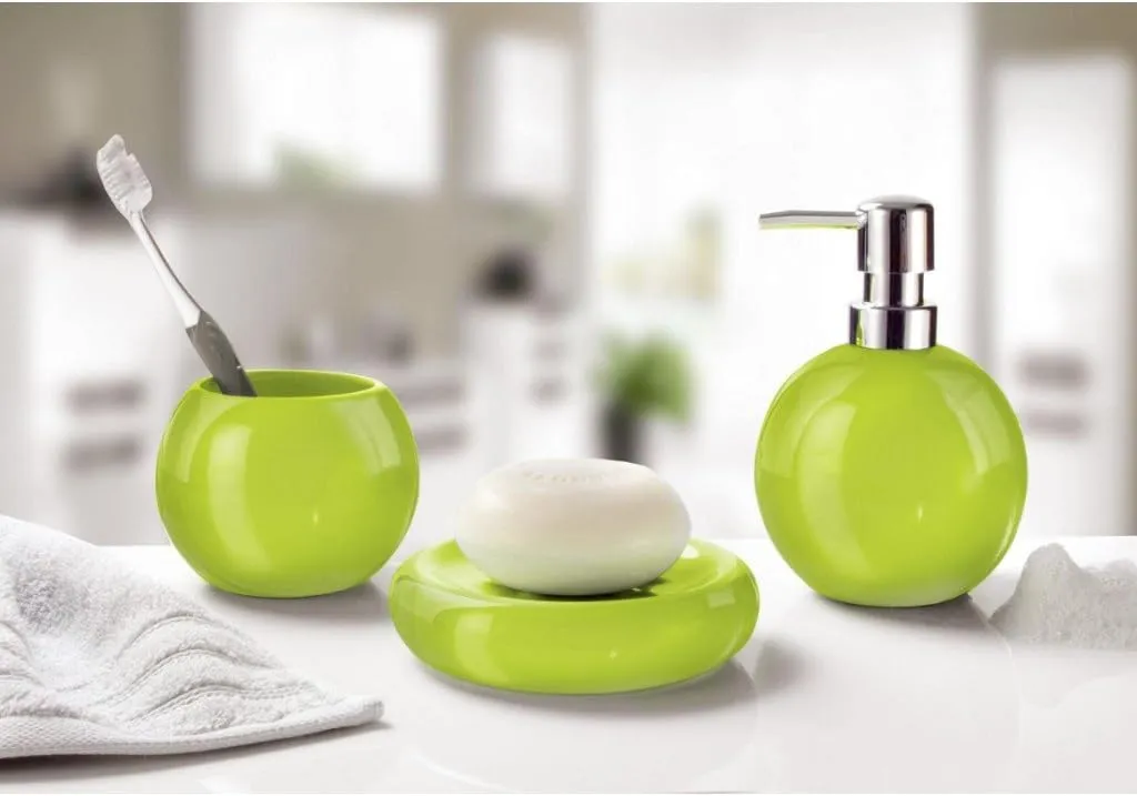 Power Colorful Accessories - Unique Round Bathroom Toilet Brush Holder 16.14" t X 5.08" w