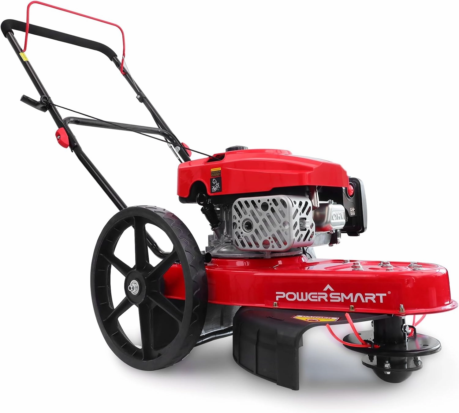 PowerSmart Gas Walk Behind String Trimmer 22-Inch with High Wheels (DB6222)