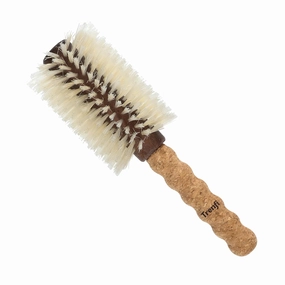 Premium 100% Boar Bristle Hair Brush | 2.75" Large Round Barrel for Gentle Blowouts | No-Snag Ergonomic Cork Handle | Flawless Volume & Shine for All Hair Types, Gentle on Delicate Hair