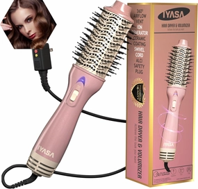 Premium 4-in-1 Oval Blow Dryer Brush, One-Step Hot Air Brush for Smooth, Hair Dryer & Volumizer, Salon Quality, Ionic Blow Dryer Styler & Straightener, Anti-Frizz, Large 3" Barrel, 13" Long