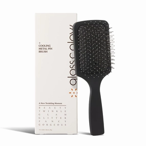Premium Metal Bristle Hair Brush with Cushion – Scalp Massager and Detangler for All Hair Types – Ergonomic Handle, Gentle Round Tips – Ideal for Wet and Dry Hair Care