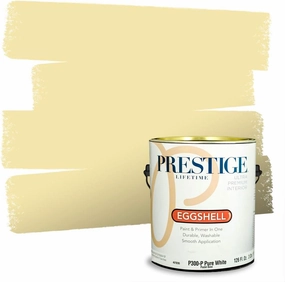 Prestige Paints Interior Paint and Primer in One, Comparable Match of Sherwin Williams* Glisten Yellow*, Eggshell, 1 Gallon