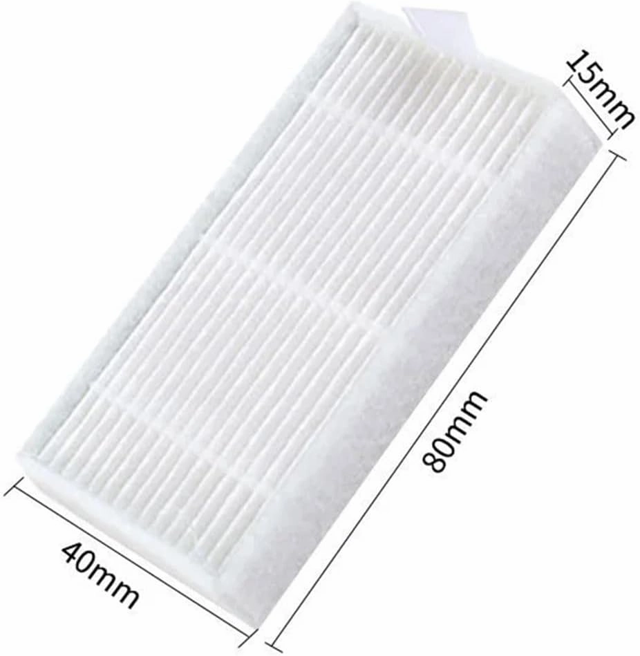 Primary Hepa Filter Side Brush Replacement，Compatible for ILIFE，V3 V3s V5 V5s Pro X5 V55 V50 Robotic Vacuum Cleaner Parts(2pc)