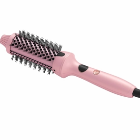 Pro Thermal Round Brush 1 1/2 Inch, Ceramic Heated Light Pink, Ionic Curling Iron