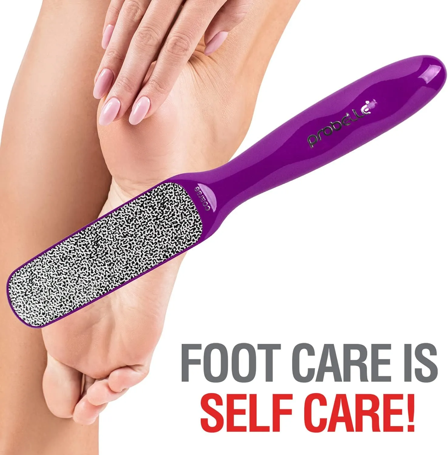 Probelle Double Sided Multidirectional Nickel Foot File Callus Remover - Immediately Reduces calluses and Corns to Powder for Instant Results, Safe Tool (Purple)