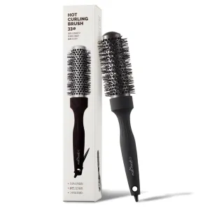 Professional Salon Round Brush with Ceramic Coating for Blow Drying - Salon Blowout Styling. Quick Styling and Voluminous Hair. (1.3 inch)