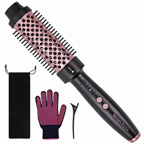 Professional Thermal Brush Heated Round Brush 1.5", Ionic Hot Curling Brushes, Makes Hair Shinier & Smoother, 5 Temp Settings, Universal Voltage, Easy to Use, Gifts for Women by Tresses Touch