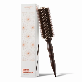 Professional Thermal Round Brush for Blow Drying - Aluminum Body & Nylon Pins. Precise Heat Styling and Maximum Volume - Lightweight