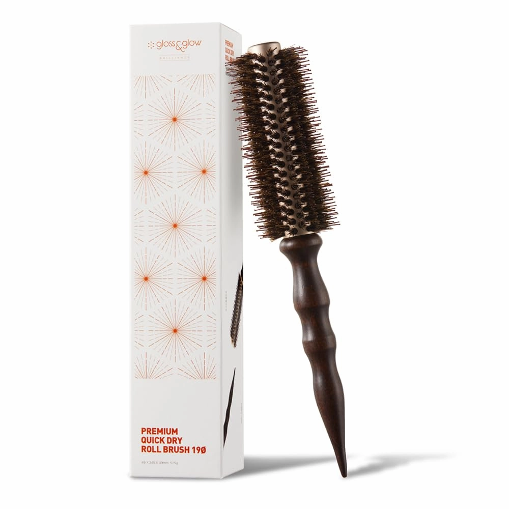 Professional Thermal Round Brush for Blow Drying - Aluminum Body & Nylon Pins. Precise Heat Styling and Maximum Volume - Lightweight