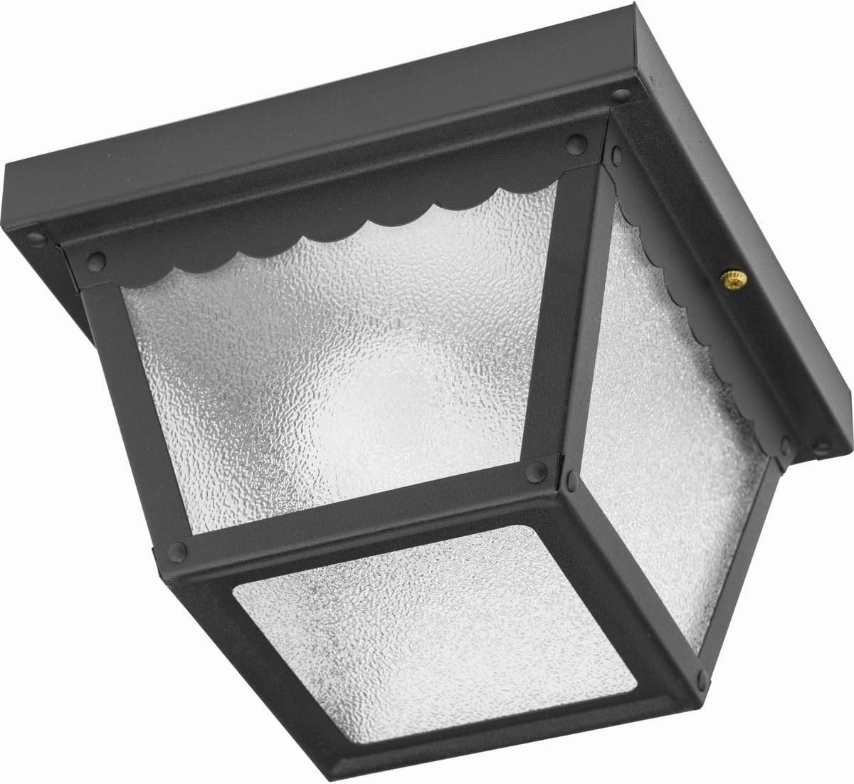 Progress Lighting P5727-31 Transitional Indoor Outdoor Close to Ceiling Flush Mount Light, 7.5-Inch Diameter x 5-Inch Height, Matte Black