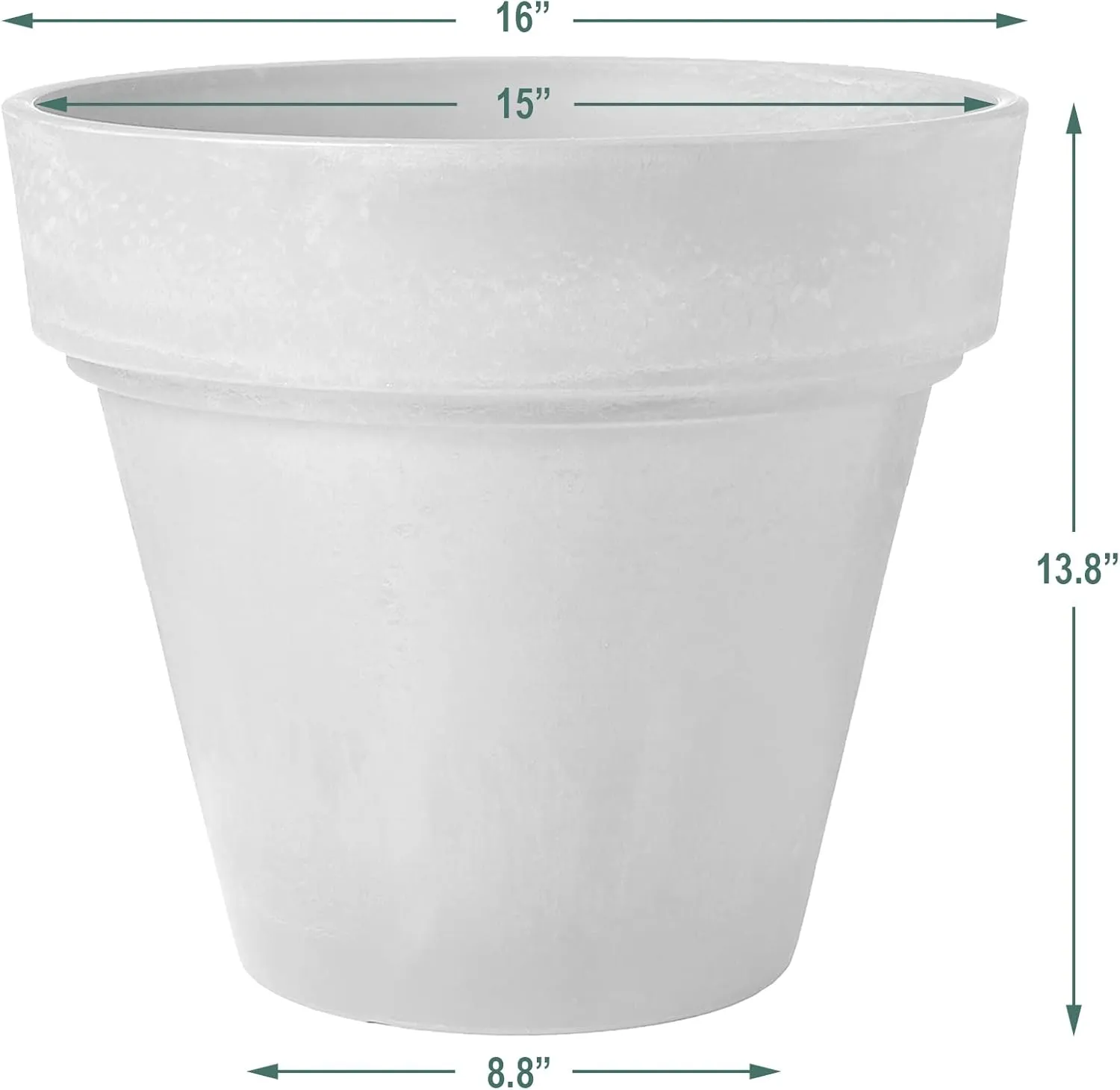 PSW Arcadia Garden Products OT41C Traditional Pot, 16 by 13.5-Inch, Chocolate