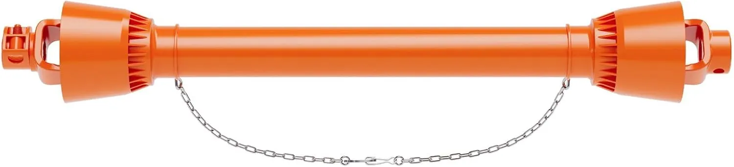 Pto Drive Shaft 1 3/8" Pto Shaft, 39"-55" Brush Hog Pto Shaft, 6 Spline End Round End Pto Driveline Shaft, Series 4 Tractor for Bush Hog,Finish Mower,Rotary Cutter