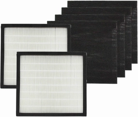 PUREBURG WK01234QPC Replacement Filter Compatible with Oreck WK10002QPC & Airvantage Plus Pet WK10052QPC Air Purifiers,2-Pack H13 HEPA   4 x Activated Carbon Pre-Filter Air Clean
