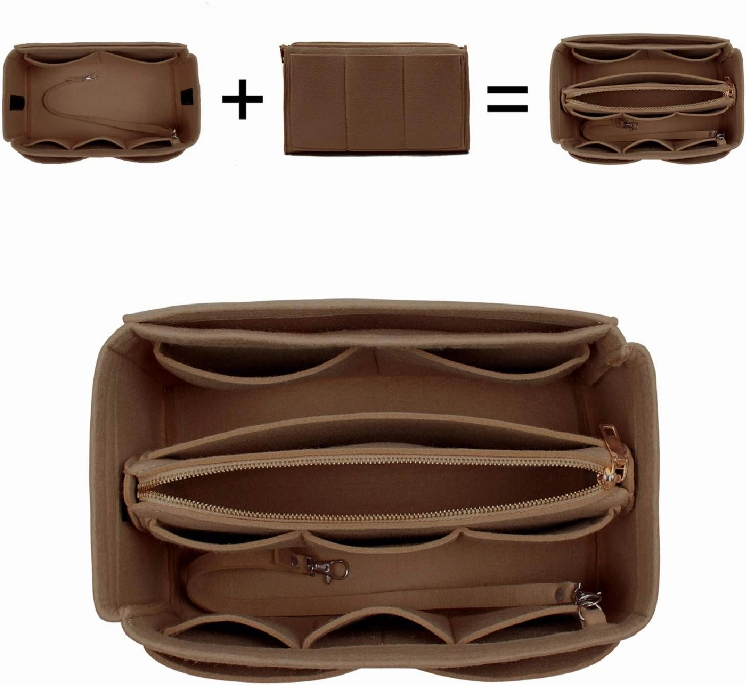 Purse Organizer Insert, Bag Organizer, Bag in Bag, Perfect for Speedy Neverfull and More, 5 Size