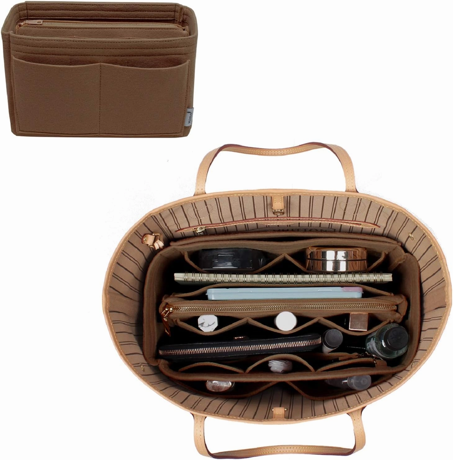 Purse Organizer Insert, Bag Organizer, Bag in Bag, Perfect for Speedy Neverfull and More, 5 Size