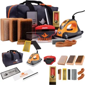 RaceWax Digital Elite Ski Snowboard Tuning Kit: Complete Edge-Base Tools, Wax, Iron - (FD-1000)