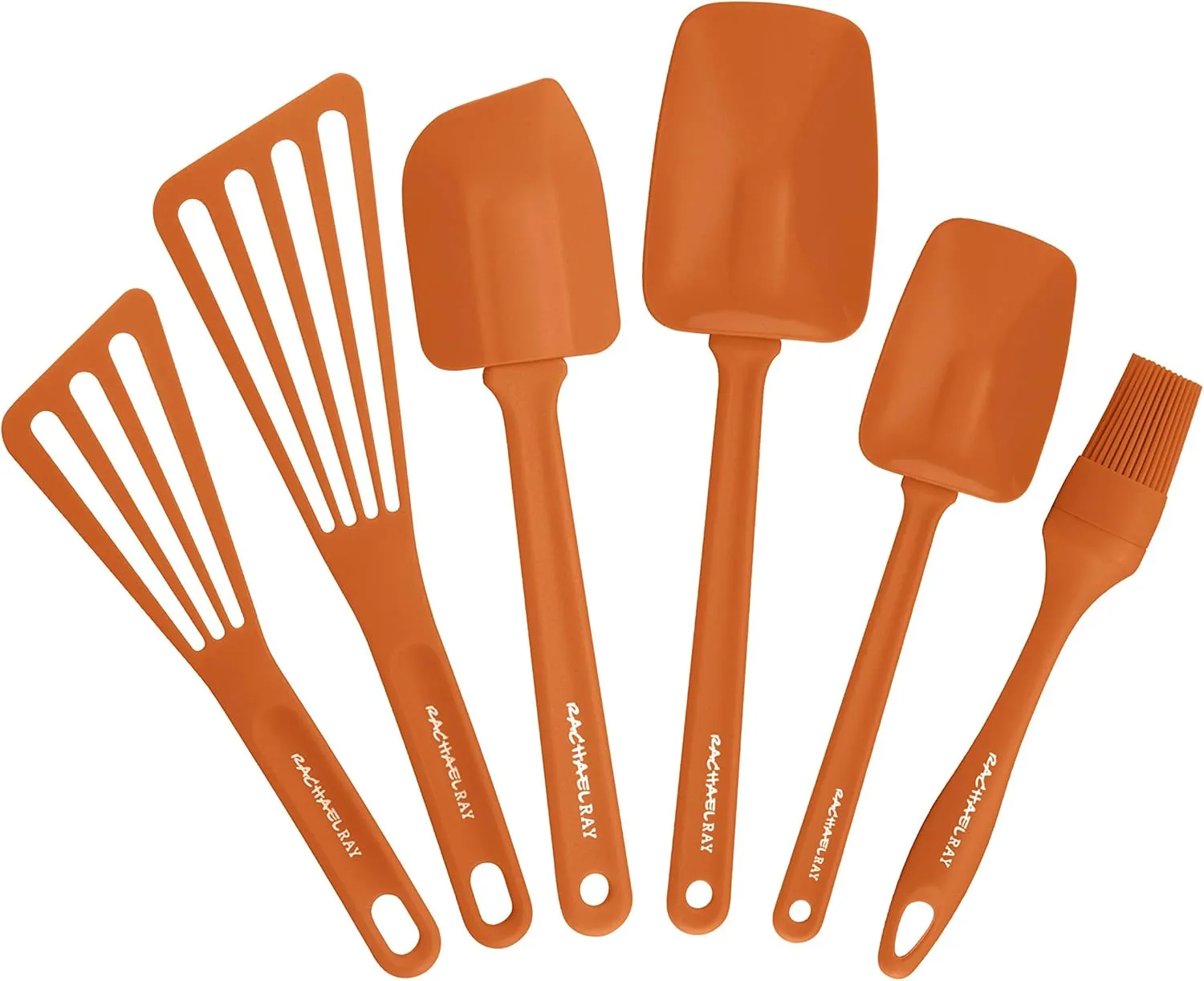 Rachael Ray Tools & Gadgets 6-Piece Nylon Tool Set, Orange, 10 inches, Large