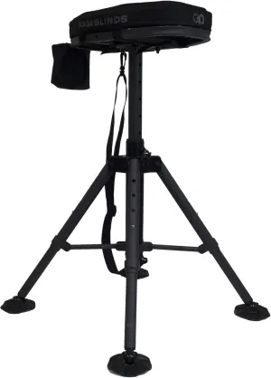 RAM Blinds - High Rise Hunting Stool - Powder-Coated Steel Seat, 20 x 10 x 10 in, 12 lbs, Swivel Design - RB7047