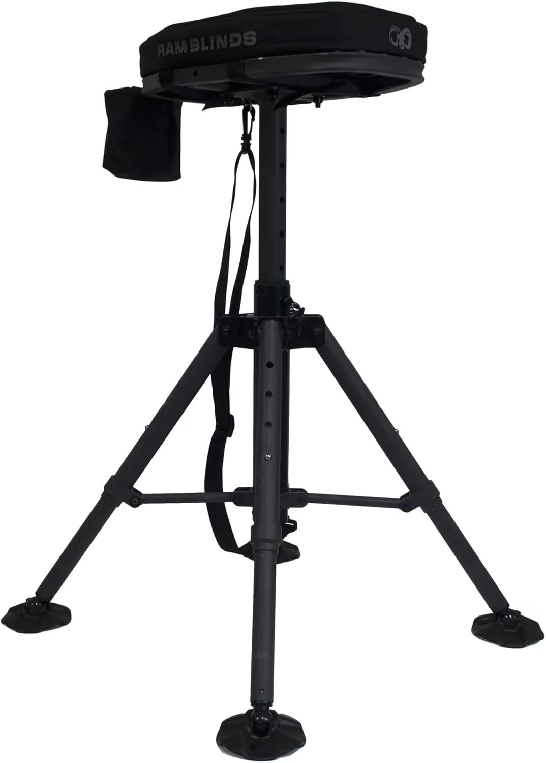 RAM Blinds - High Rise Hunting Stool - Powder-Coated Steel Seat, 20 x 10 x 10 in, 12 lbs, Swivel Design - RB7047