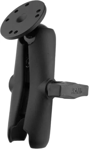 RAM Mounts Double Socket Arm with Round Ball Plate - C Size Medium RAM-103U