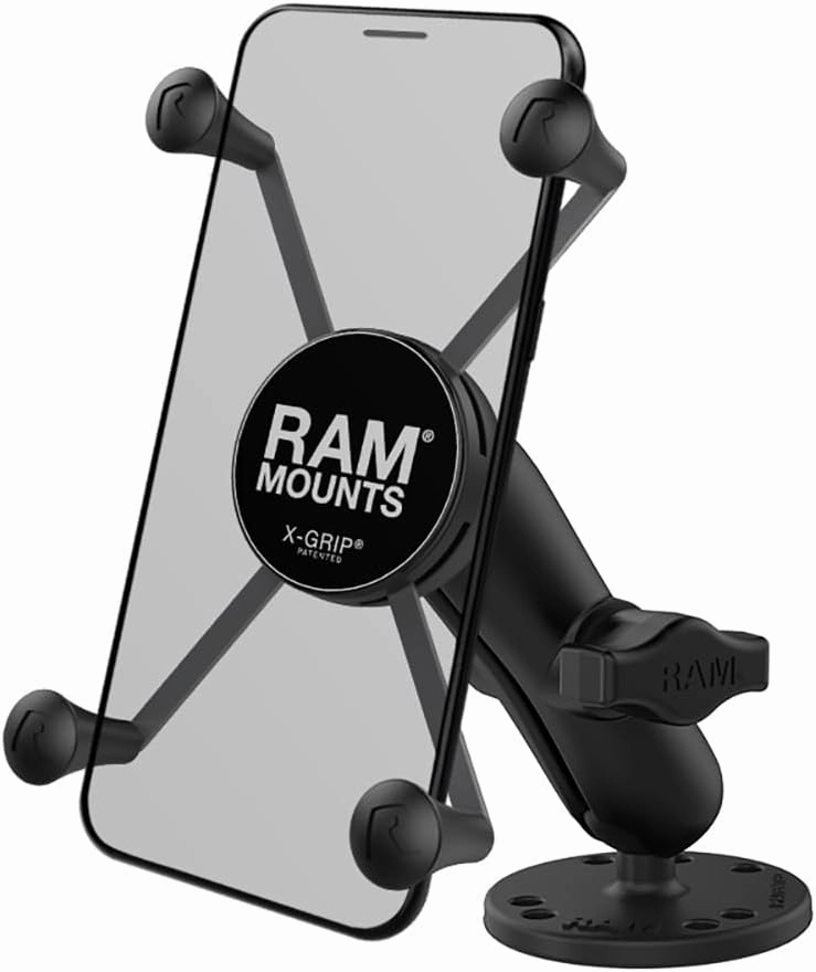 RAM MOUNTS X-Grip Large Phone Mount with Drill-Down Base RAM-B-138-UN10 with Medium Arm