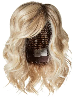 Raquel Welch Editor's Pick Layered Shoulder Length Bob Wig by Hairuwear, Large Cap Size, SS19/23 Shaded Biscuit