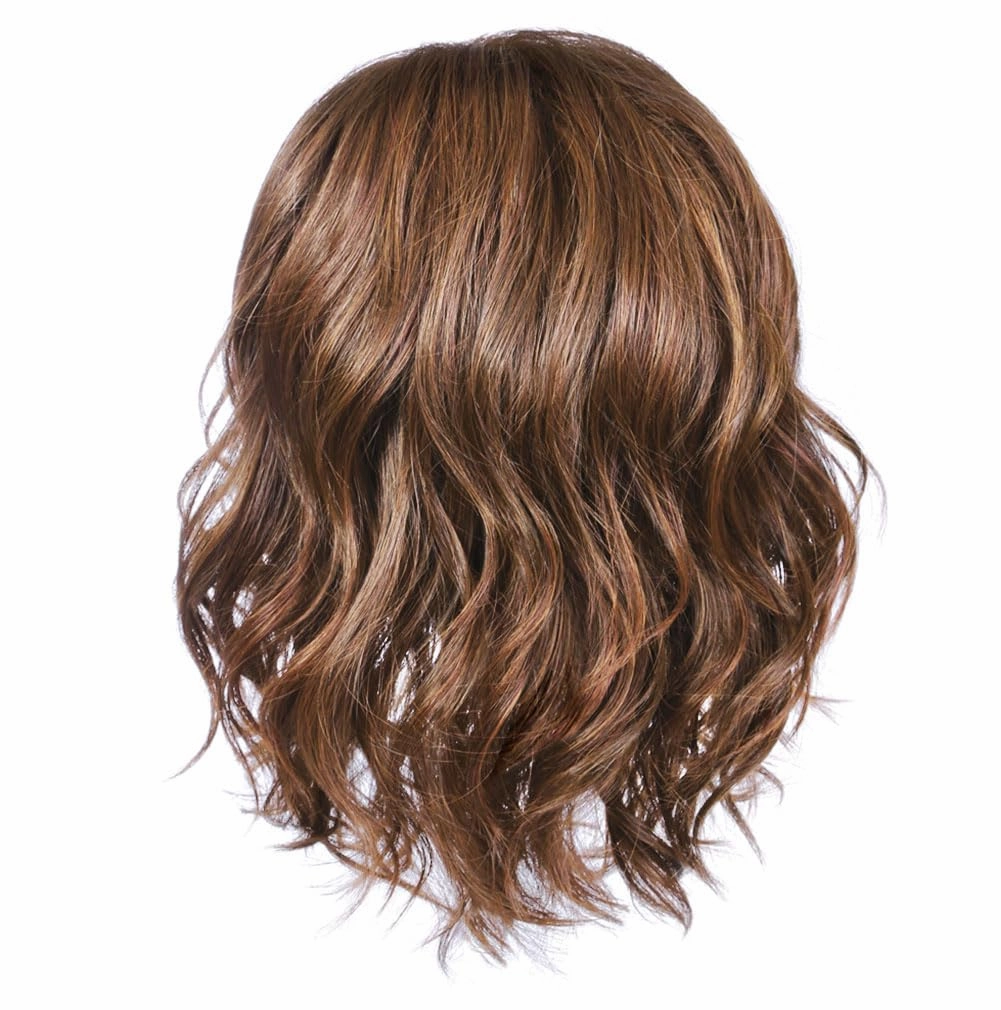 Raquel Welch Editor's Pick Layered Shoulder Length Bob Wig by Hairuwear, Large Cap Size, SS12/22 Shaded Cappuccino