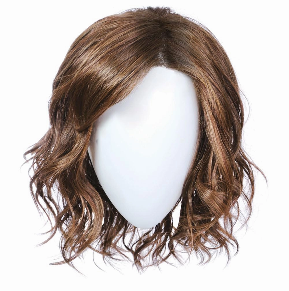 Raquel Welch Editor's Pick Layered Shoulder Length Bob Wig by Hairuwear, Large Cap Size, SS12/22 Shaded Cappuccino