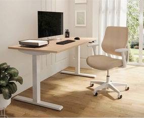 Realspace® Magellan Performance Electric 60" W Height-Adjustable Standing Desk, Natural Oak, BIFMA Compliant