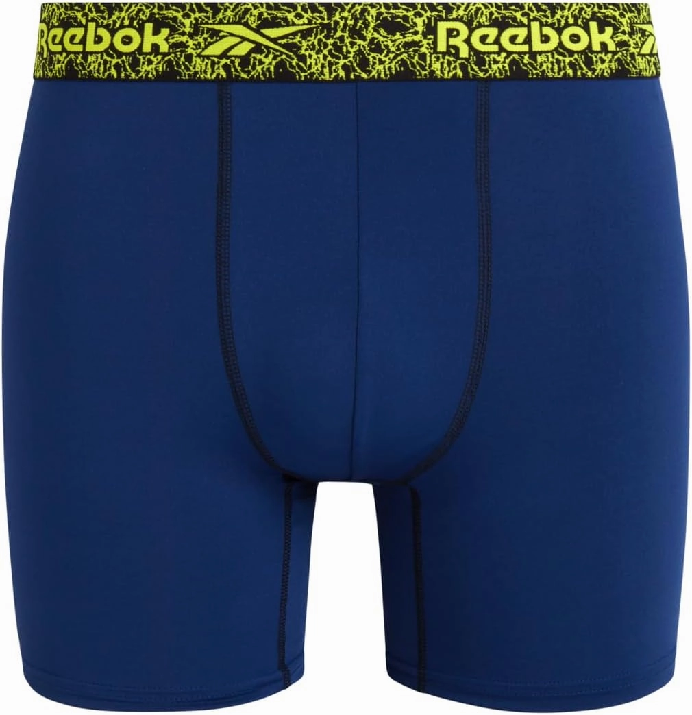Reebok Men's Boxer Briefs - 6 Pack Performance Mens Underwear Boxer Brief with Contour Pouch - Mens Athletic Underwear (S-XL)