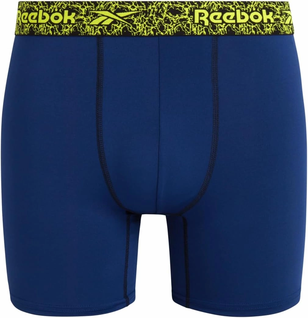 Reebok Men's Boxer Briefs - 6 Pack Performance Mens Underwear Boxer Brief with Contour Pouch - Mens Athletic Underwear (S-XL)