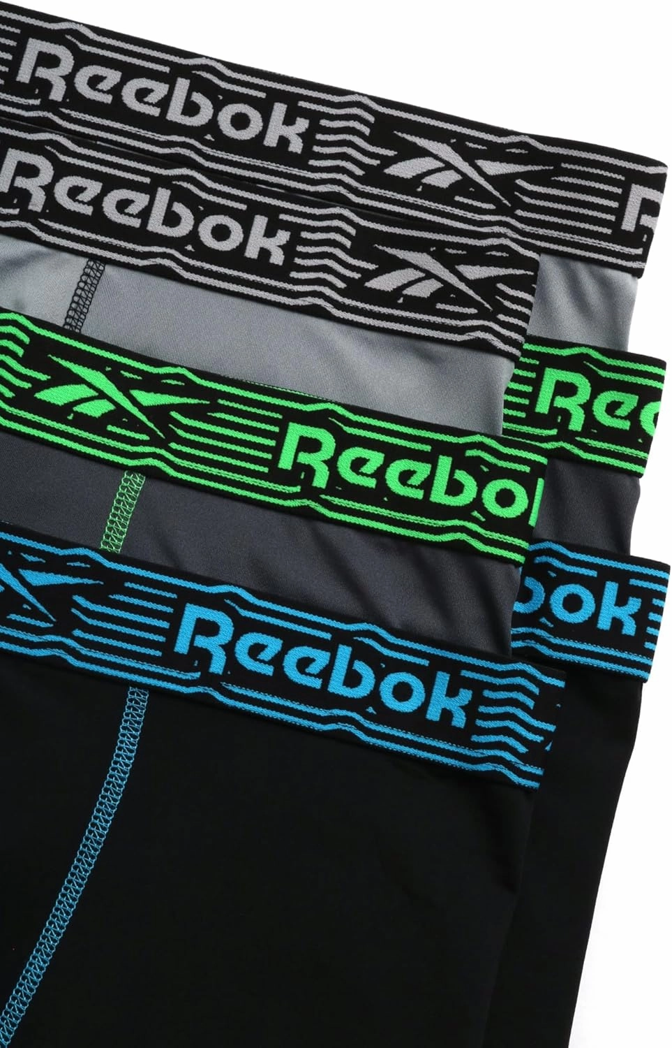 Reebok Men's Boxer Briefs - 6 Pack Performance Mens Underwear Boxer Brief with Contour Pouch - Mens Athletic Underwear (S-XL)