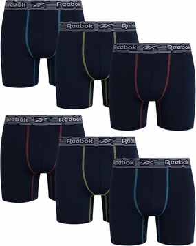 Reebok Men's Boxer Briefs - 6 Pack Performance Mens Underwear Boxer Brief with Contour Pouch - Mens Athletic Underwear (S-XL)