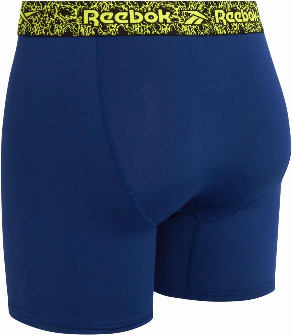 Reebok Men's Boxer Briefs - 6 Pack Performance Mens Underwear Boxer Brief with Contour Pouch - Mens Athletic Underwear (S-XL)