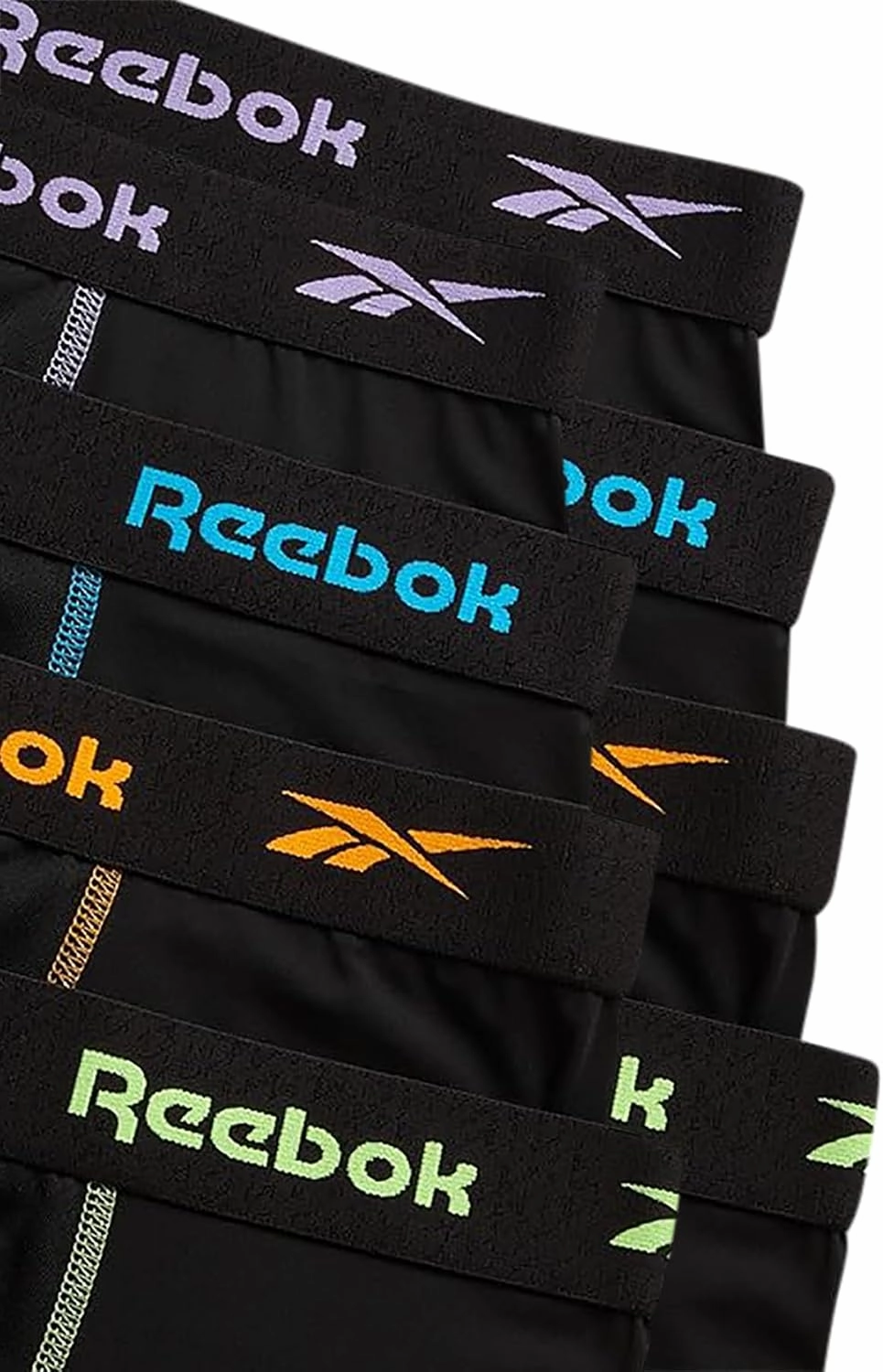 Reebok Men's Boxer Briefs - 8 Pack Performance Stretch Brief Underwear - Quick Dry Moisture Wicking Boxers for Men,Sizes:S-XL