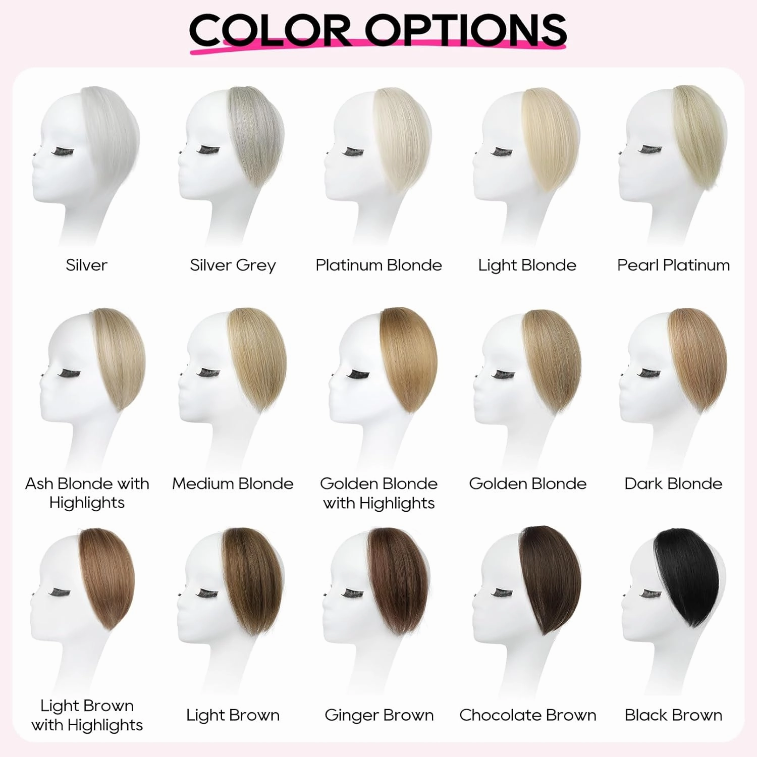 REECHO Clip-in Hair Volumizer, 2PCS 8 inch Thick Clip-in Hairpieces Adding Extra Volume for Women with Thin Fine Hair - Light Brown