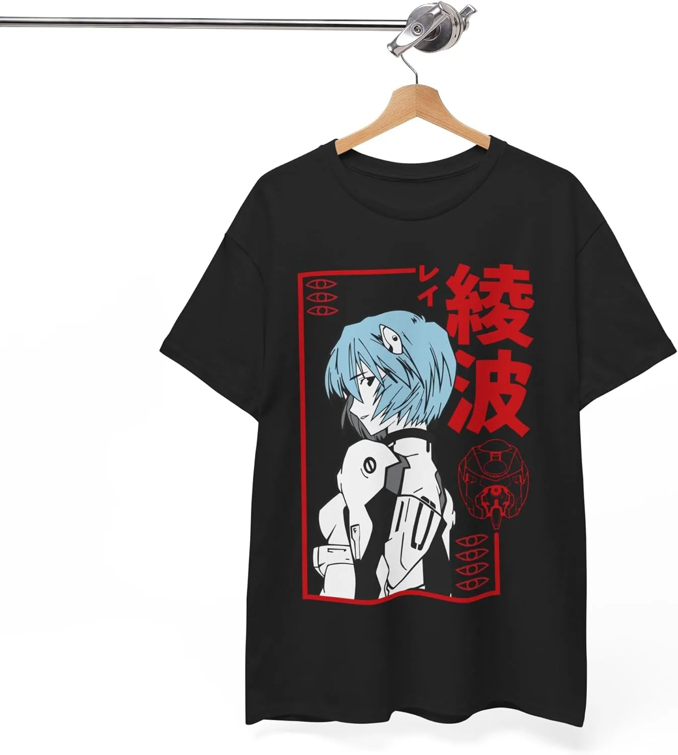 Rei Ayanami T-Shirt Graphic Tee Men Anime Vintage Unisex Waifu Ecchi Sexy Gift Soft Shirt Special Premium Exclusive Manga M-6