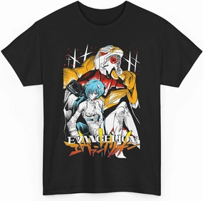 Rei Ayanami T-Shirt Graphic Tee Men Anime Vintage Unisex Waifu Ecchi Sexy Gift Soft Shirt Special Premium Exclusive Manga