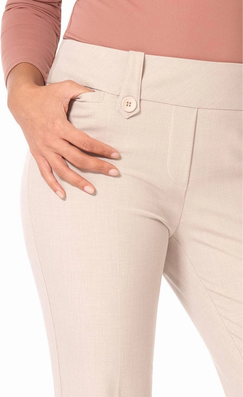 Rekucci Women's Smart Desk to Dinner Stretch Bootcut Pant w/Tummy Control