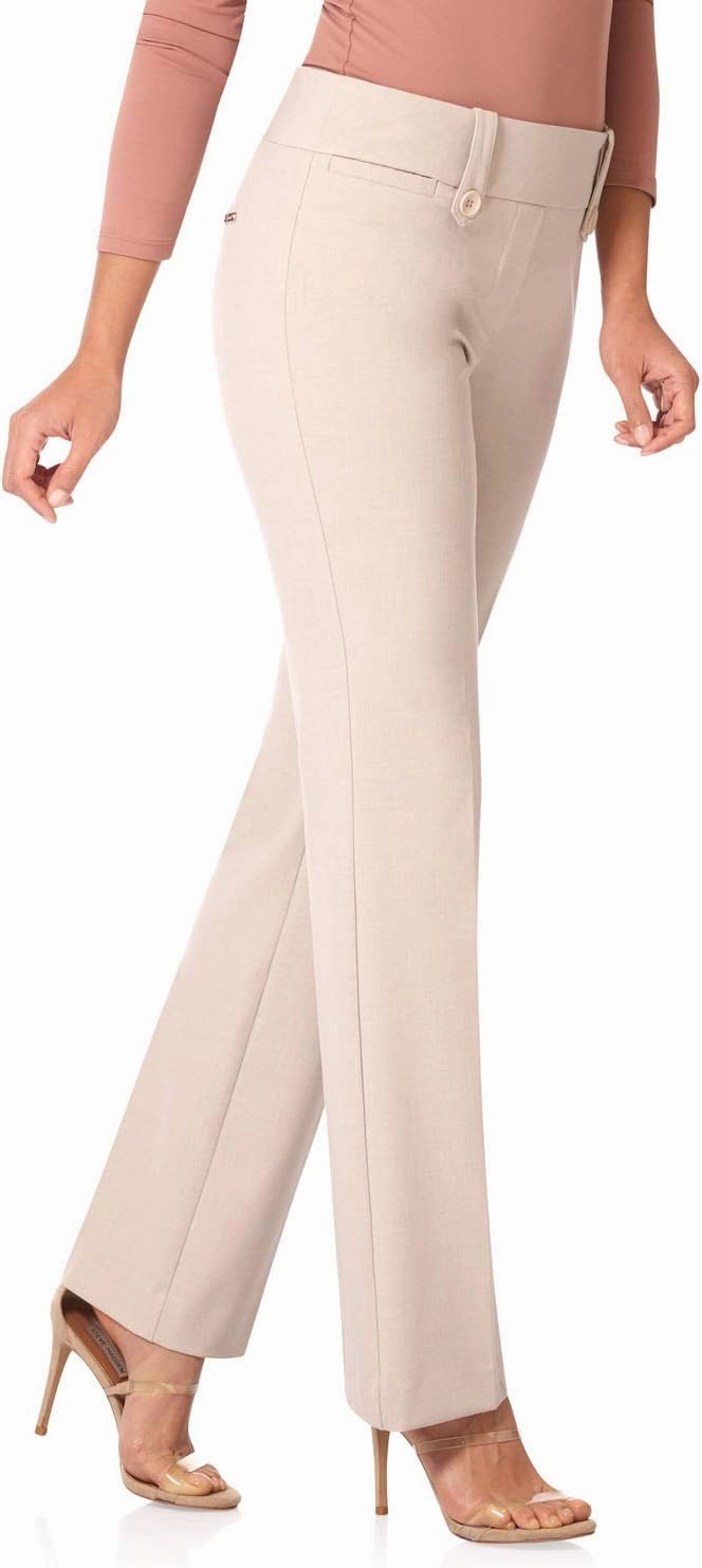 Rekucci Women's Smart Desk to Dinner Stretch Bootcut Pant w/Tummy Control