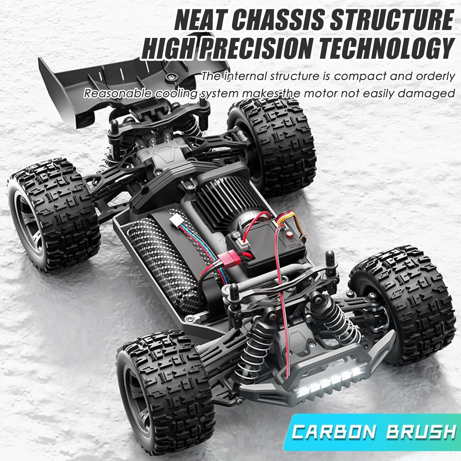 Remote Control Car, 1:18 Scale 28 KM/H High Speed RC Cars, 4WD All Terrains Off Road RC Truck, 2.4GHz Electric Vehicle Car with LED Lights and 3 Rechargeable Batteries for Boys Kids (Green)