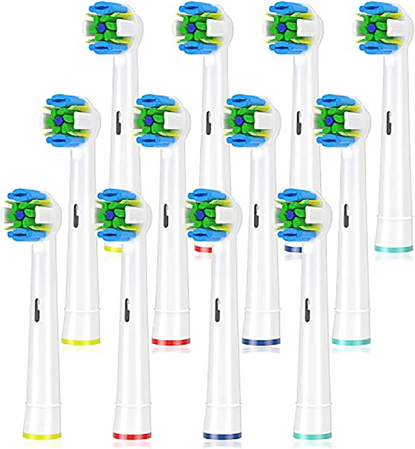 Replacement Brush Heads Compatible with Oral B Braun Electric Toothbrush - Floss Toothbrush Head Fit for Oral B Pro 1000 Genius Smart Series (12 Pack)
