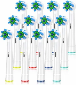 Replacement Brush Heads Fit for Braun Oral b, Compatible with Oral-B Pro 1000/2000/3000/5000/6000 Smart and Genius Electric Toothbrush, 12 Pcs