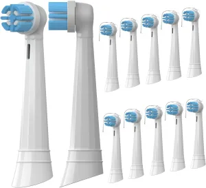 Replacement Toothbrush Head Compatible with Oral B IO, Replacement Heads for Oral B IO 3 4 5 6 7 7G 8 9 10 Series Electric Toothbrushes, White, 12 Count