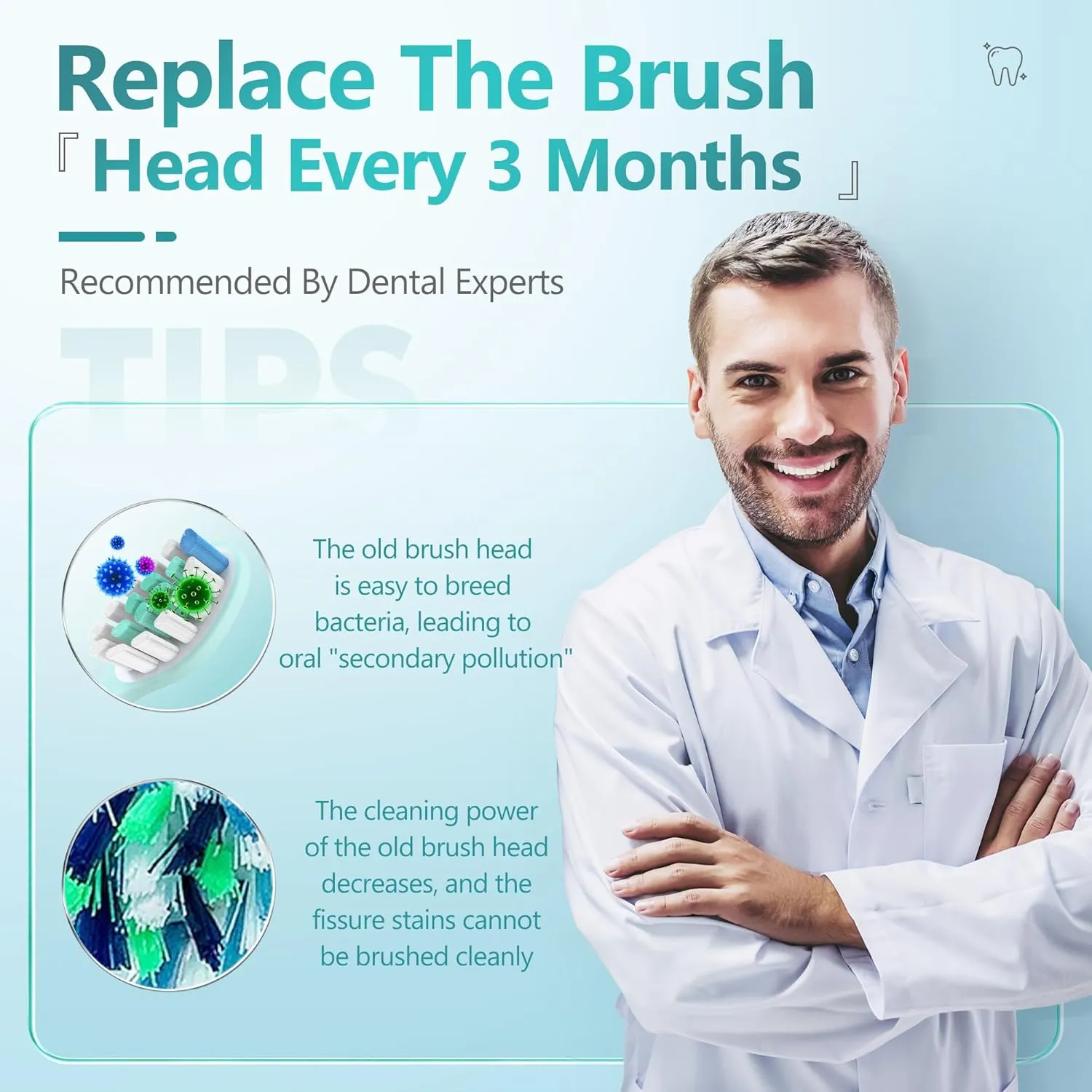 Replacement Toothbrush Heads for Philips Sonicare Electric Toothbrush, 2-in-1 Tongue Cleaner, 10 Pack, Mint Green,Suitable for Philips Sonicare Heads, C2, C1, C3, W1, W2, W3, G1, G2, G3...