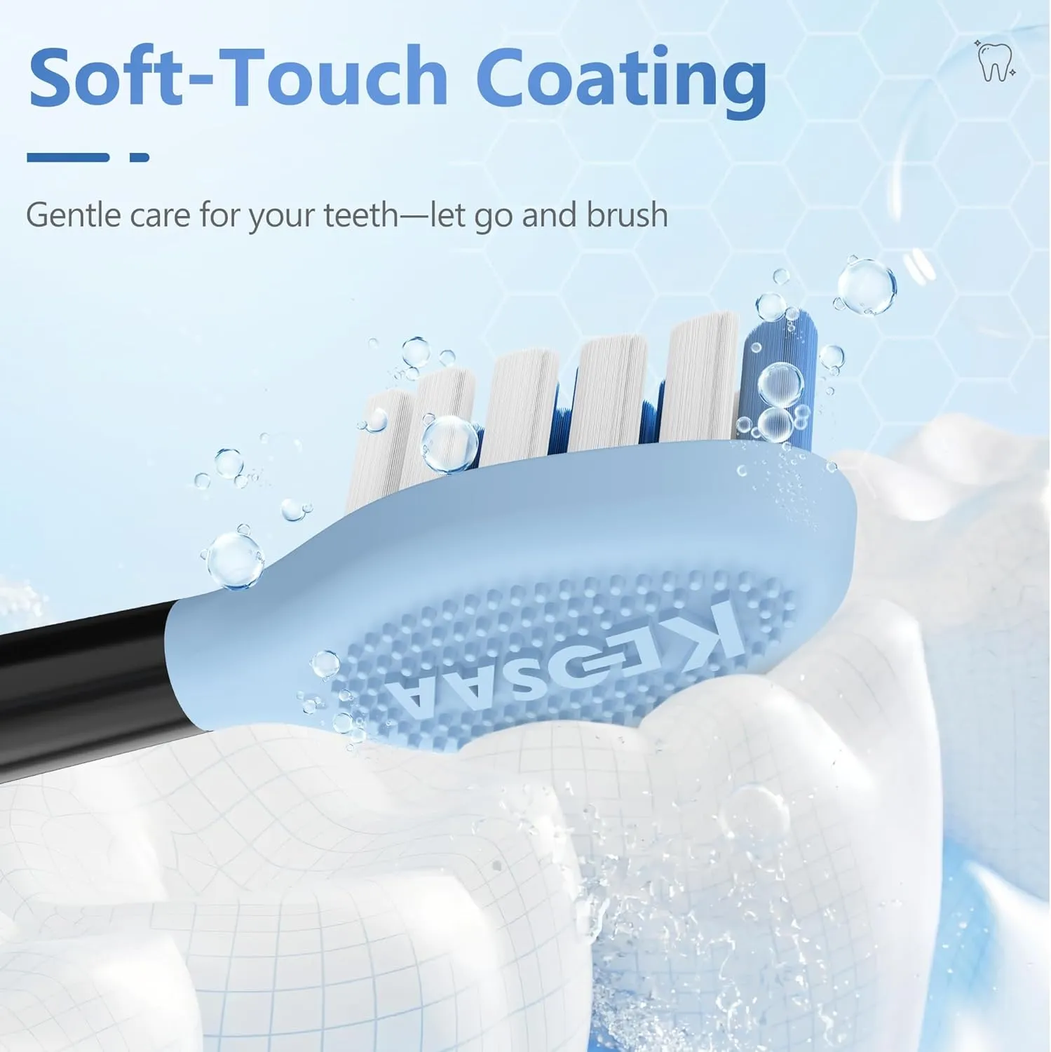 Replacement Toothbrush Heads for Philips Sonicare Electric Toothbrush, 2-in-1 Tongue Cleaner, 8 Pack, Ice Blue,Suitable for Philips Sonicare Heads, C2, C1, C3, W1, W2, W3, G1, G2, G3...